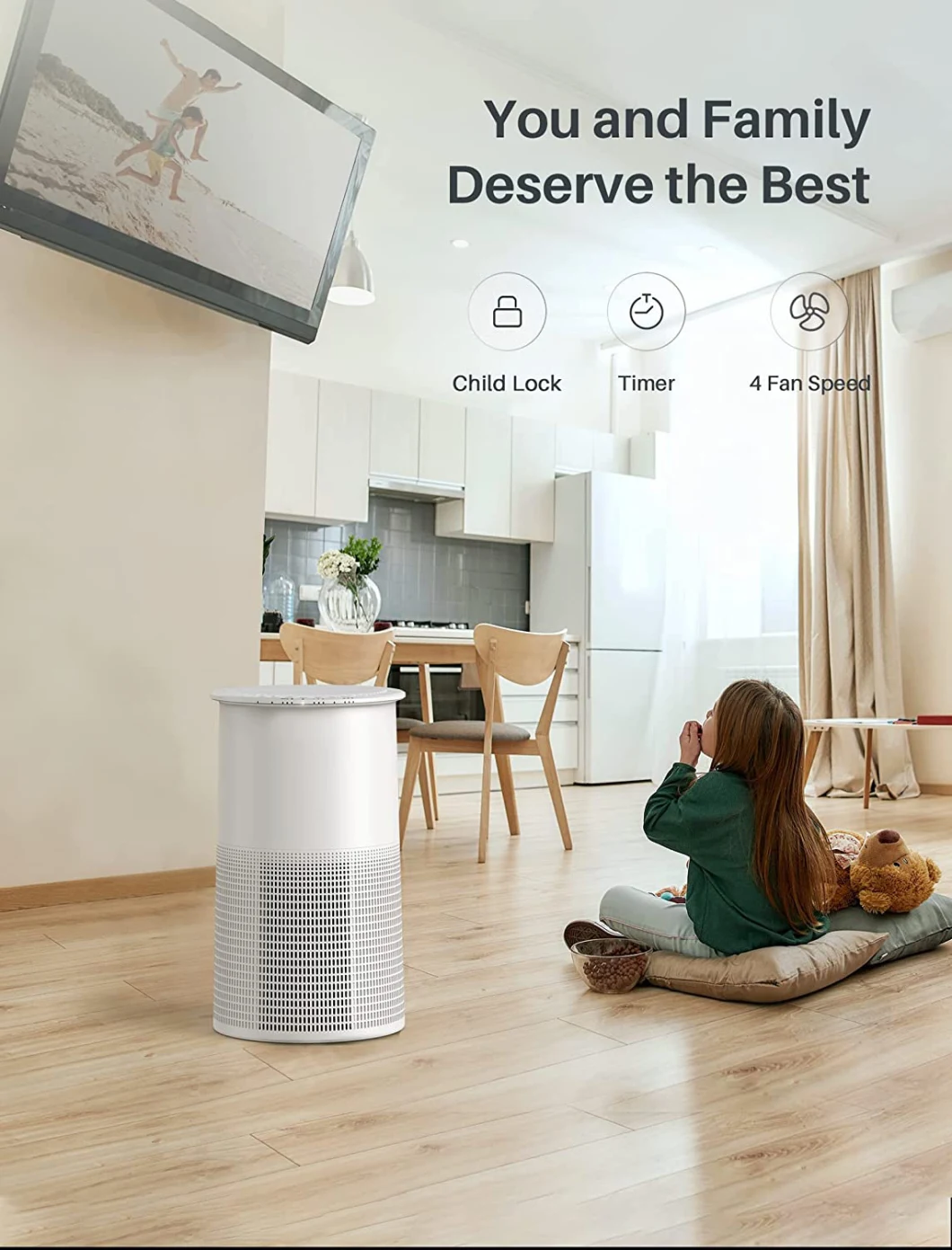 Manufacturer Portable UVC Air Purifier Household Inoizer for Home