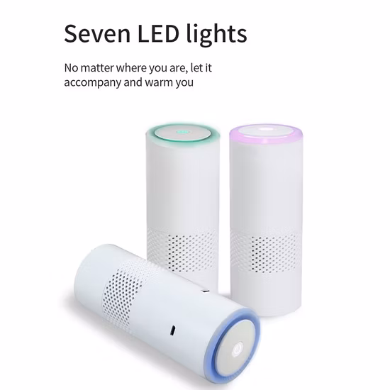 HEPAフィルター付きミニポータブルデスクトップ空気清浄機家庭用スマートルーム