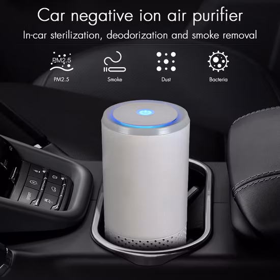 中国からの人気のミニポータブル車空気イオナイザー UV 滅菌空気清浄機